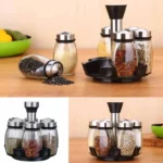 Rotating Spice Rack 6 Bottles Set