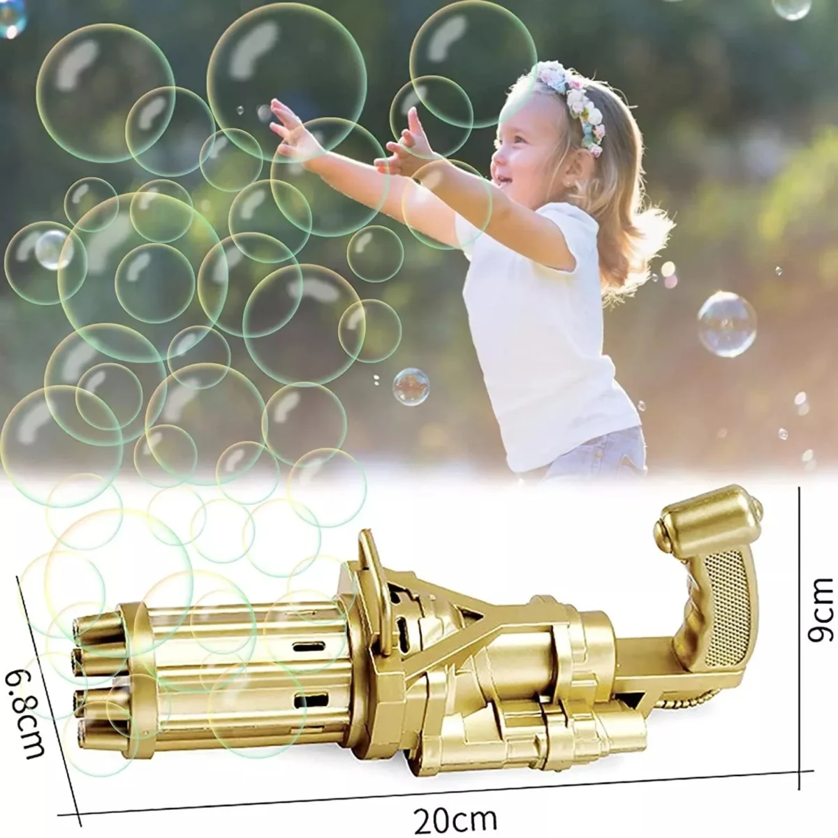 Automatic Gatling Bubble Toy